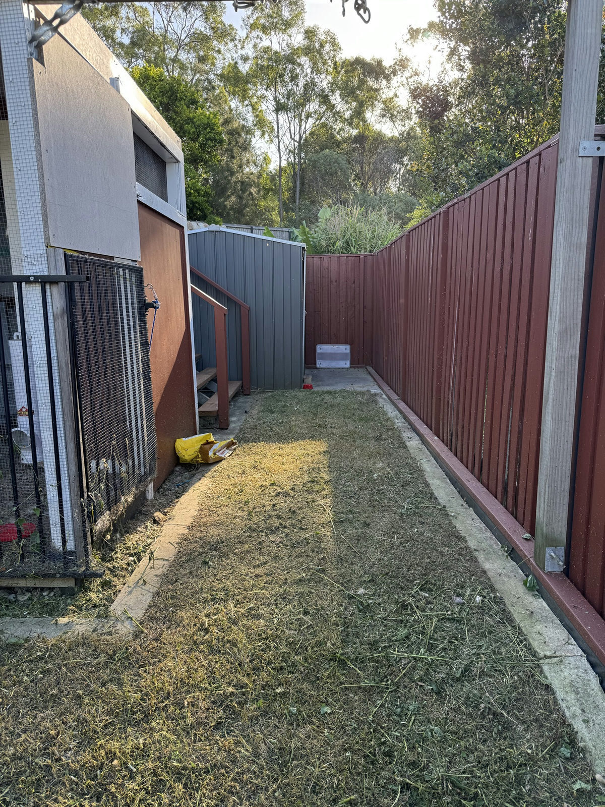 The Holmview side access cleared by hand with the full length of the strip walkable again